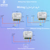 Wiring of White 369 DIY Smart Relay, Support Tuya & Smart Life App and Alexa used as relays for Doors Garage Motor, and lights 5A